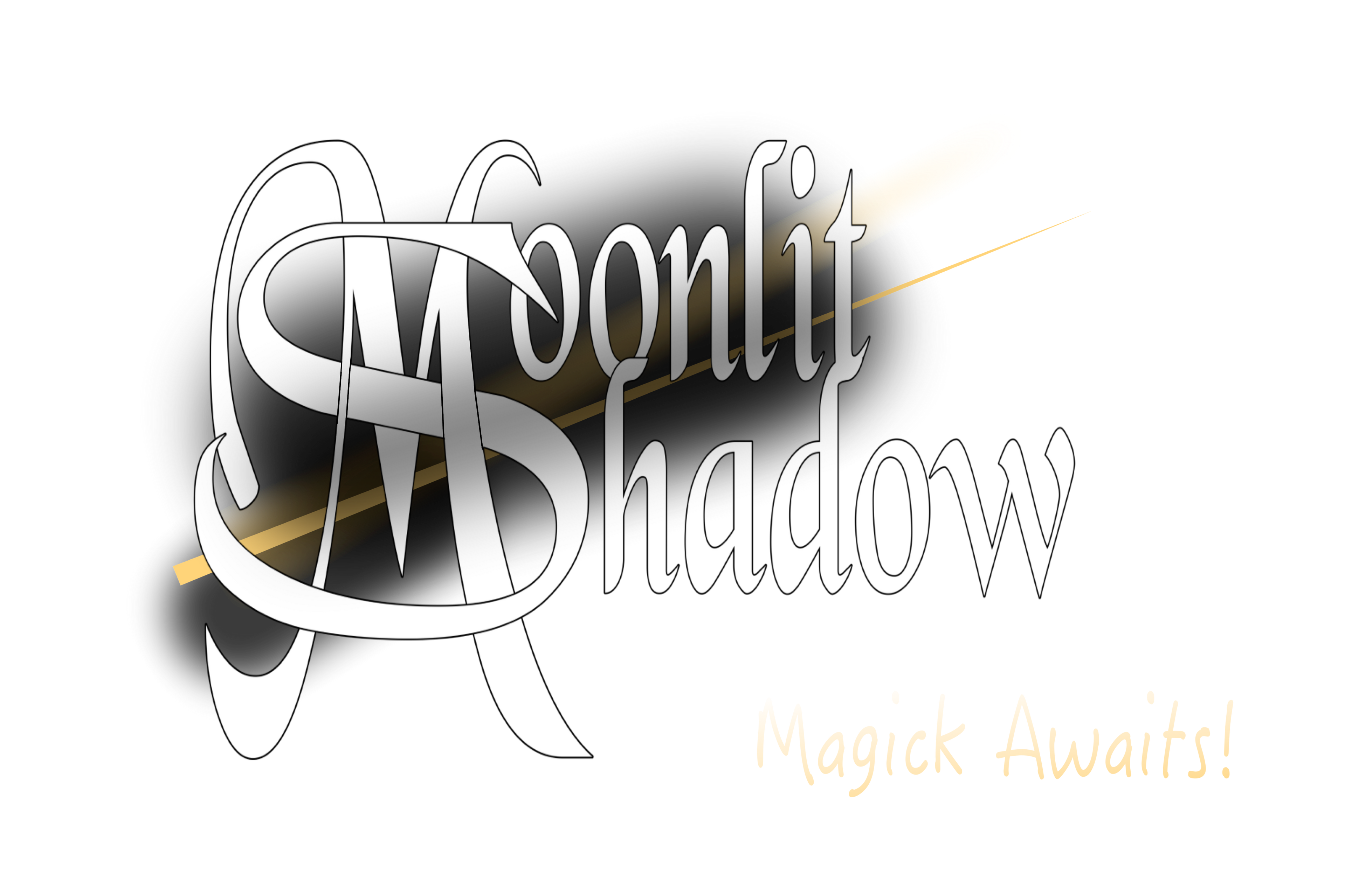 Logo for 'Moonlit Shadow' with a stylized MS monogram and text on a white background