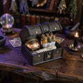 Smudging and cleansing set on rough wooden table with withraft items behind